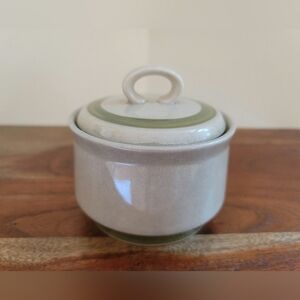 Vintage Style House Stoneware Sugar Bowl  With Lid